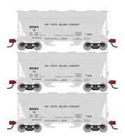 Athearn RTR 1694 HO Scale ACF 2970 Covered Hopper Bay State Milling BSMX 3-Pack