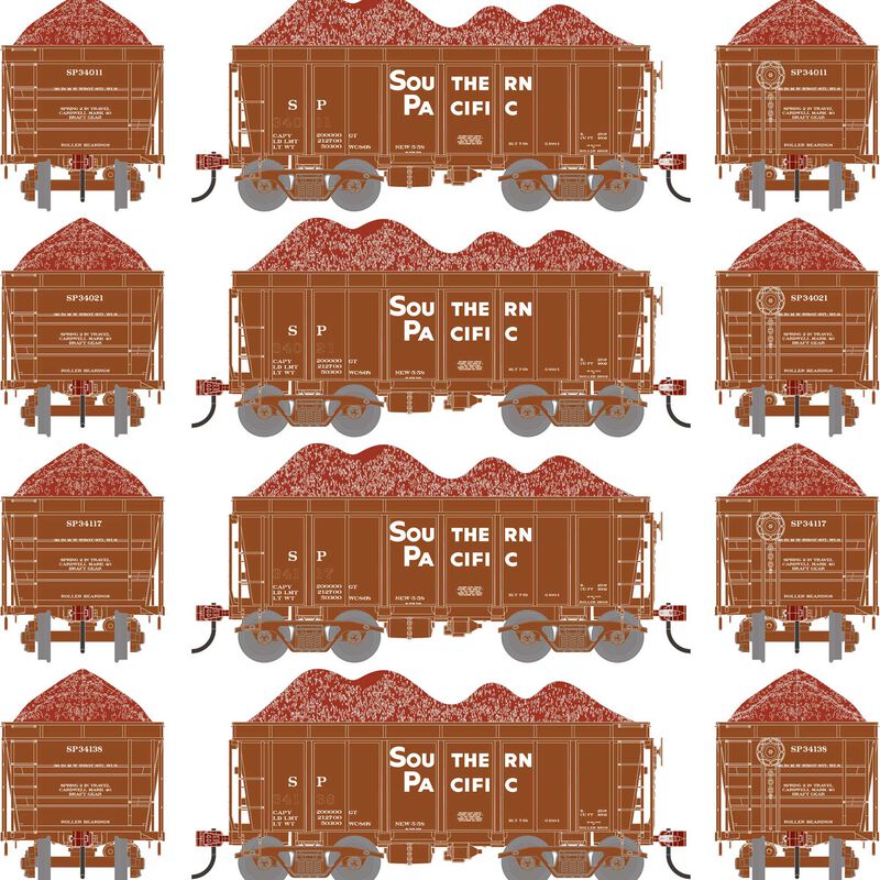 Athearn RTR 1696 HO Scale 26' Ore Car High Side w/Load Southern Pacific SP 4-Pack #1