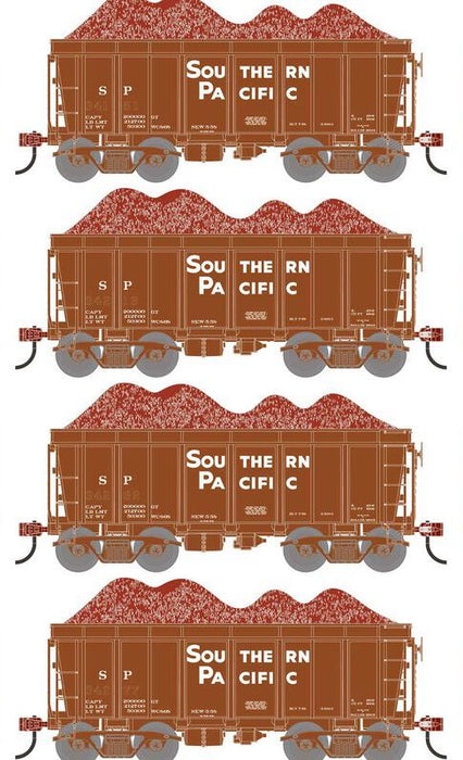 Athearn RTR 1697 HO Scale 26' Ore Car High Side w/Load Southern Pacific SP 4-Pack #2