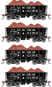 Athearn RTR 1699 HO Scale 26' Ore Car Low Side w/Load Union Pacific UP 4-Pack #1