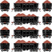 Athearn RTR 1702 HO Scale 26' Ore Car Low Side w/Load Canadian Pacific CP 4-Pack #1