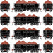 Athearn RTR 1703 HO Scale 26' Ore Car Low Side w/Load Canadian Pacific CP 4-Pack #2
