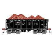 Athearn RTR 1704 HO Scale 26' Ore Car Low Side w/Load Pennsylvania PRR 15007