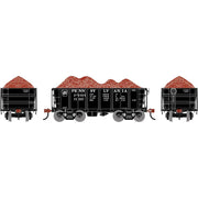 Athearn RTR 1704 HO Scale 26' Ore Car Low Side w/Load Pennsylvania PRR 15007