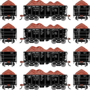 Athearn RTR 1705 HO Scale 26' Ore Car Low Side w/Load Pennsylvania PRR 4-Pack #1
