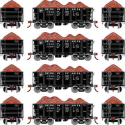Athearn RTR 1706 HO Scale 26' Ore Car Low Side w/Load Pennsylvania PRR 4-Pack #2
