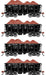 Athearn RTR 1706 HO Scale 26' Ore Car Low Side w/Load Pennsylvania PRR 4-Pack #2