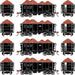 Athearn RTR 1708 HO Scale 26' Ore Car Low Side w/Load Nacionales de Mexico NdeM 4-Pack #1