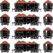 Athearn RTR 1709 HO Scale 26' Ore Car Low Side w/Load Nacionales de Mexico NdeM 4-Pack #2