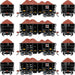 Athearn RTR 1712 HO Scale 26' Ore Car Low Side w/Load Cyprus Sierrita Corp CLMX 4-Pack #2