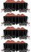 Athearn RTR 1718 HO Scale 26' Ore Car High Side w/Load Data Only Black 4-Pack