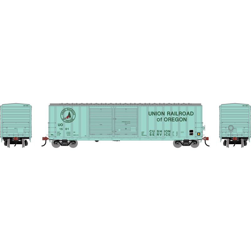 Athearn RTR 1743 HO Scale 50' FMC 5077 DBL Door Boxcar Union Railroad of Oregon UO 1501