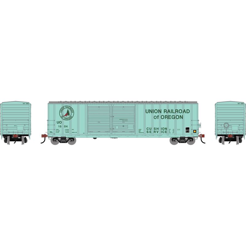 Athearn RTR 1745 HO Scale 50' FMC 5077 DBL Door Boxcar Union Railroad of Oregon UO 1504