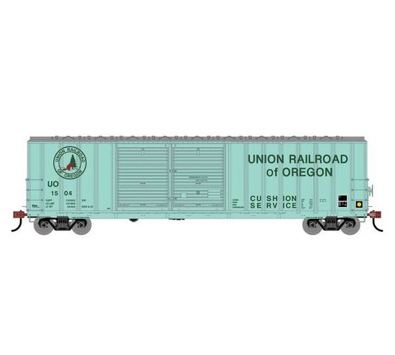 Athearn RTR 1745 HO Scale 50' FMC 5077 DBL Door Boxcar Union Railroad of Oregon UO 1504
