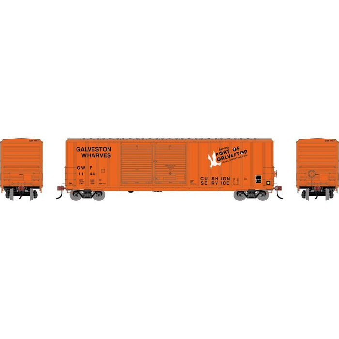 Athearn RTR 1746 HO Scale 50' FMC 5347 DBL Door Boxcar Galveston Wharves GWF 1144