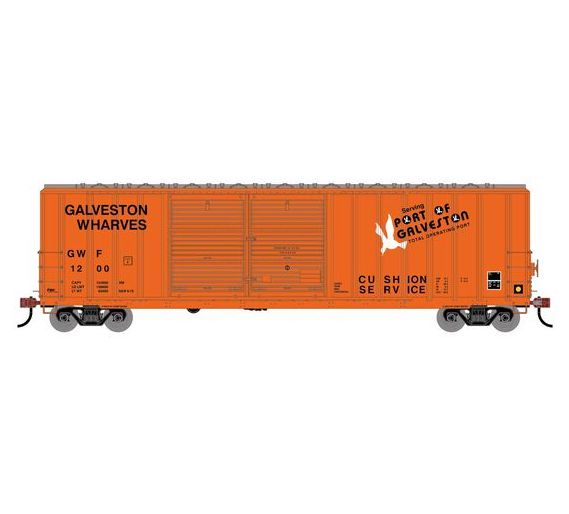 Athearn RTR 1748 HO Scale 50' FMC 5347 DBL Door Boxcar Galveston Wharves GWF 1200