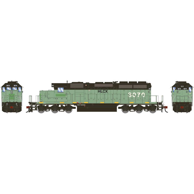 Athearn RTR 1804 HO Scale EMD SD40-2 Helm Leasing HLCX 8070 DC Primed for Grime