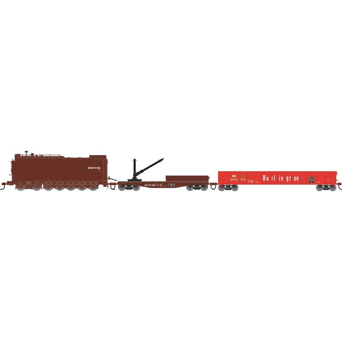 Athearn RTR 1817 HO Scale Maintenance of Way 3-Car Set Burlington Northern BN