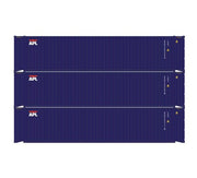 Athearn RTR 1830 HO Scale 45' Container APL APHU 3-Pack