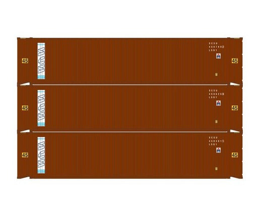 Athearn RTR 1834 HO Scale 45' Container Scandinavian Container Services SCSU 3-Pack