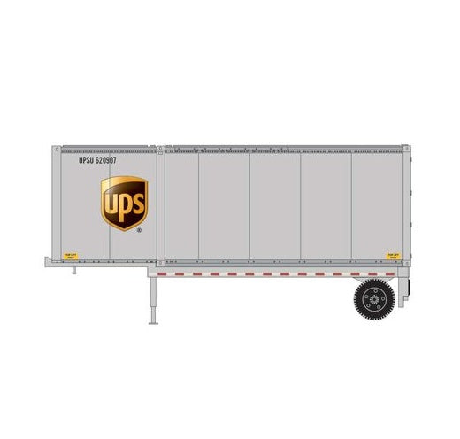 Athearn RTR 1836 HO Scale 28' Container and Chassis UPS #2 — White Rose ...