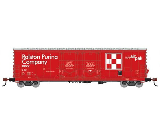 Athearn RTR 1844 HO Scale 50' Evans Double Door Boxcar Ralston Purina RPCX 202
