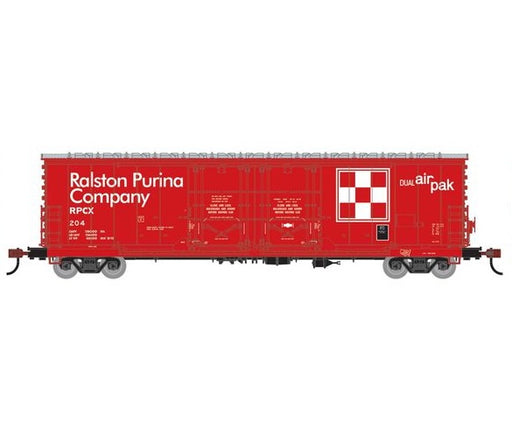 Athearn RTR 1845 HO Scale 50' Evans Double Door Boxcar Ralston Purina RPCX 204