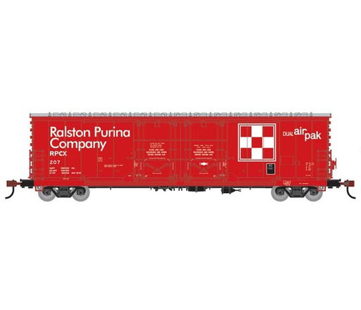Athearn RTR 1846 HO Scale 50' Evans Double Door Boxcar Ralston Purina RPCX 207