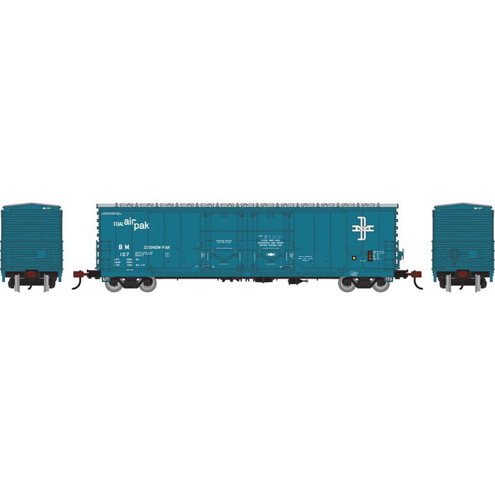 Athearn RTR 1850 HO Scale 50' Evans Double Door Boxcar Boston & Maine B&M 107