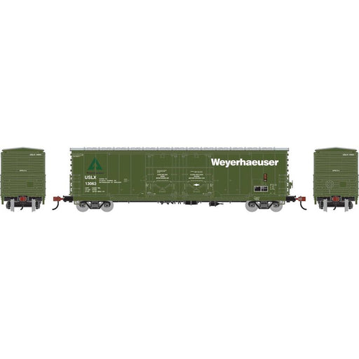 Athearn RTR 1853 HO Scale 50' Evans Double Door Boxcar Weyerhaeuser USLX 13063