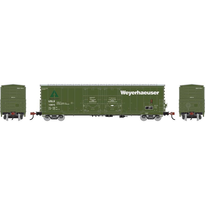 Athearn RTR 1854 HO Scale 50' Evans Double Door Boxcar Weyerhaeuser USLX 13074