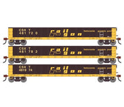 Athearn RTR 1861 HO Scale 52' Mill Gondola CSX CSXT 3-Pack