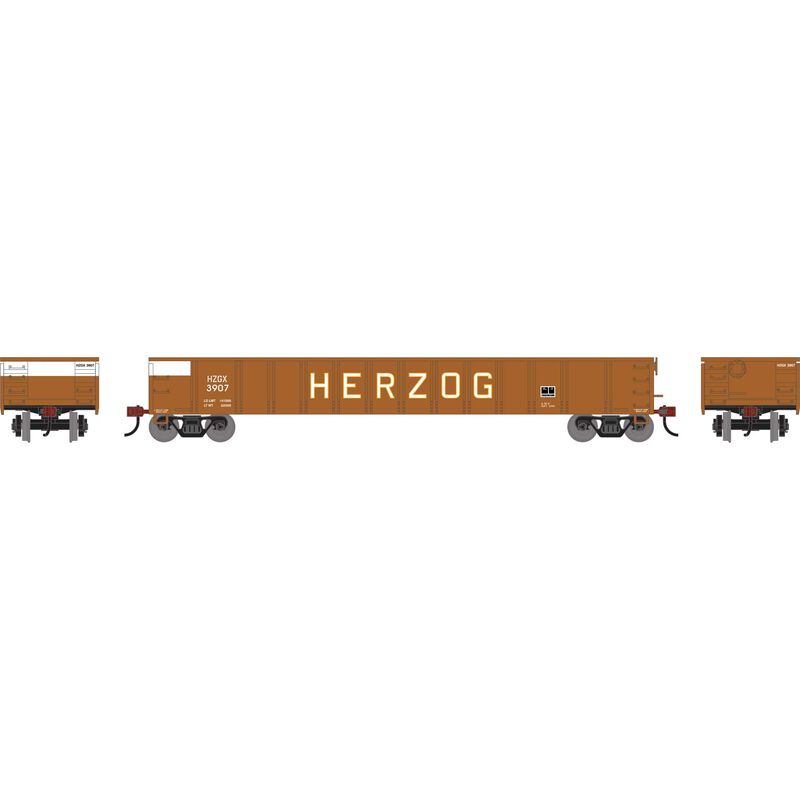 Athearn RTR 1863 HO Scale 52' Mill Gondola Herzog HZGX 3907