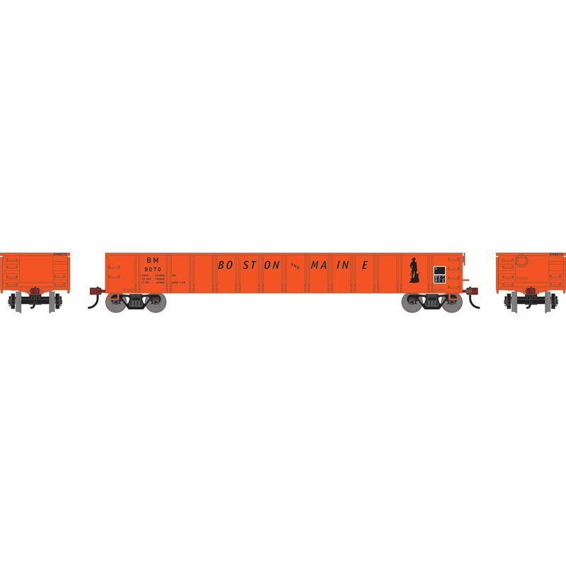 Athearn RTR 1868 HO Scale 52' Mill Gondola Boston & Maine B&M 9070