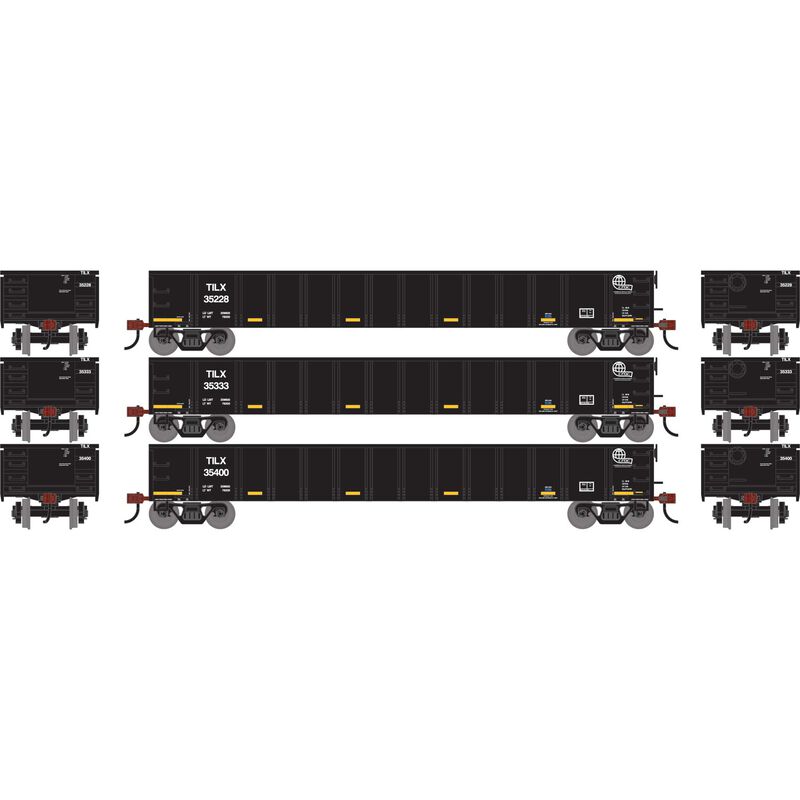 Athearn RTR 1876 HO Scale 52' Mill Gondola Trinity Leasing TILX 3-Pack