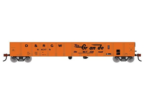 Athearn RTR 1981 HO Scale 52' Mill Gondola Rio Grande D&RGW 56375