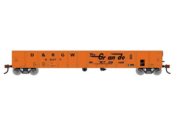 Athearn RTR 1982 HO Scale 52' Mill Gondola Rio Grande D&RGW 56377