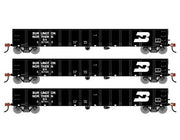Athearn RTR 1986 HO Scale 52' Mill Gondola Burlington Northern BN 3-Pack