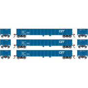 Athearn RTR 1989 HO Scale 52' Mill Gondola Grand Trunk Western GTW 3-Pack