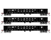 Athearn RTR 1995 HO Scale 52' Mill Gondola Delaware & Hudson D&H 3-Pack
