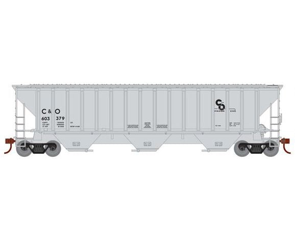 Athearn RTR 22268 HO Scale PS 4740 Covered Hopper Chesapeake & Ohio C&O 603379