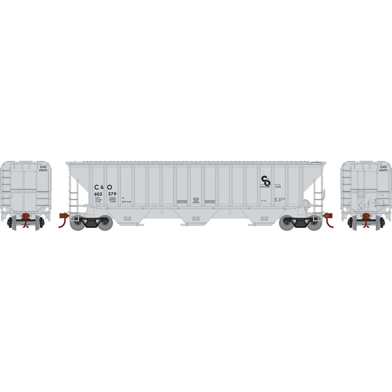 Athearn RTR 22268 HO Scale PS 4740 Covered Hopper Chesapeake & Ohio C&O 603379