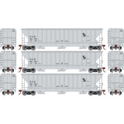 Athearn RTR 22269 HO Scale PS 4740 Covered Hopper Chesapeake & Ohio C&O 3-Pack
