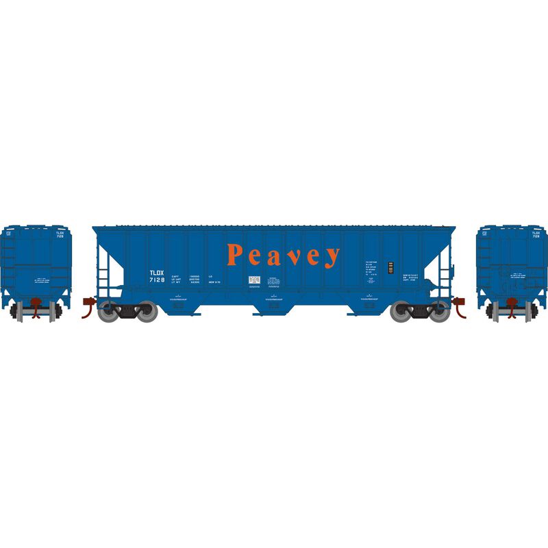Athearn RTR 22274 HO Scale PS 4740 Covered Hopper Peavey TLDX 7128
