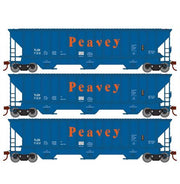 Athearn RTR 22275 HO Scale PS 4740 Covered Hopper Peavey TLDX 3-Pack