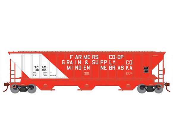 Athearn RTR 22276 HO Scale PS 4740 Covered Hopper Farmer's Co-op TCAX 60033