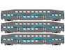 Athearn RTR 28580 N Scale Bombardier Coach Cars Metrolink Refurbished SCAX 3 Pack