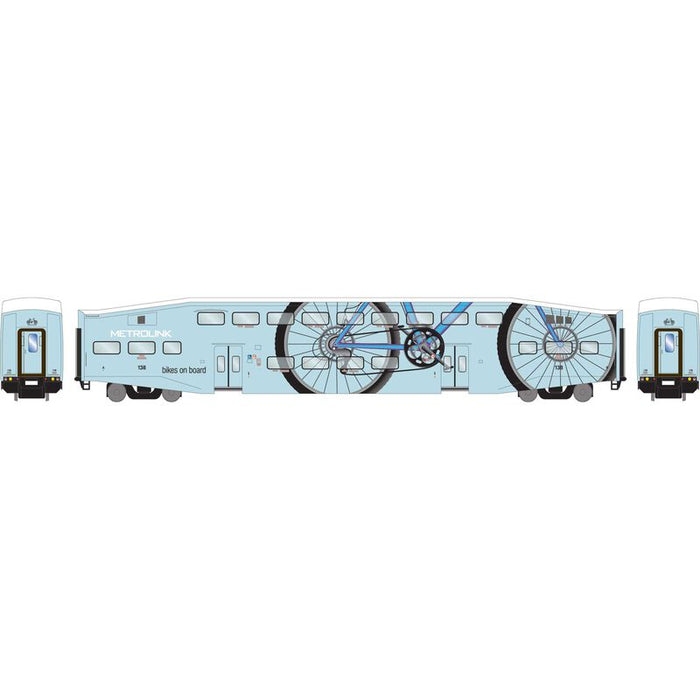 Athearn RTR 28581 N Scale Bombardier Coach Metrolink Special Bikes SCAX 138