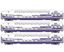 Athearn RTR 28585 N Scale Bombardier Coach Cars Metrolink SCAX As Delivered 3 Pack