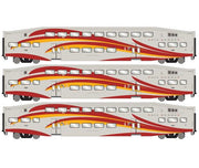 Athearn RTR 29714 HO Scale Bombardier Coach New Mexico Railrunner NMRX 3 Pack